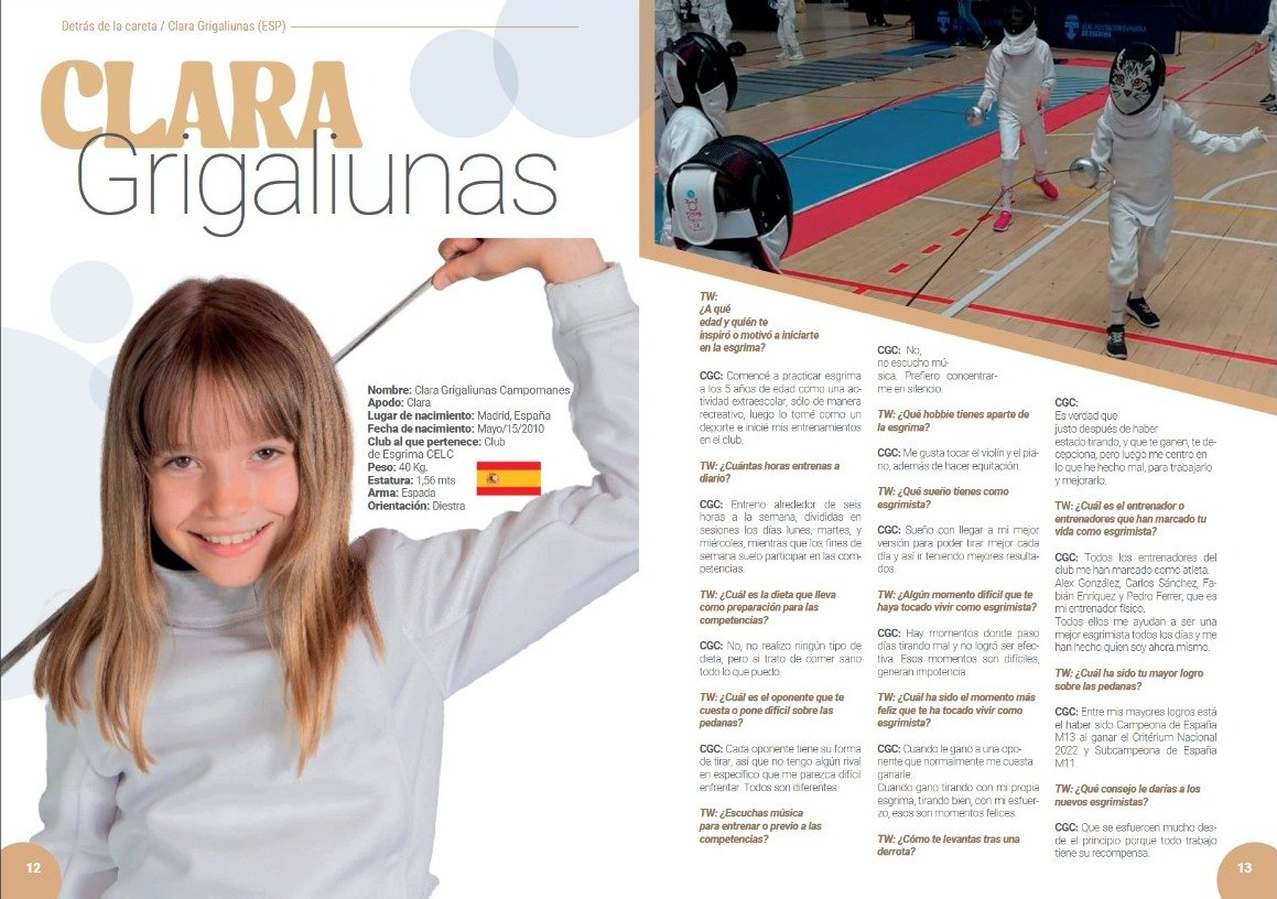 TBT… Detrás de la careta: Clara Grigaliunas (ESP)